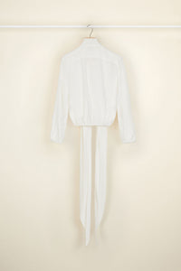 Blouson en soie à lavallière - Perle