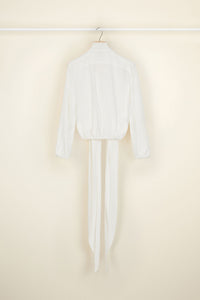 Blouson en soie à lavallière - Perle