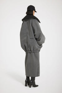 Veste oversize en denim bio et faux shearling