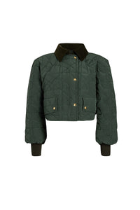 Bomber court matelassé - Vert Bouteille
