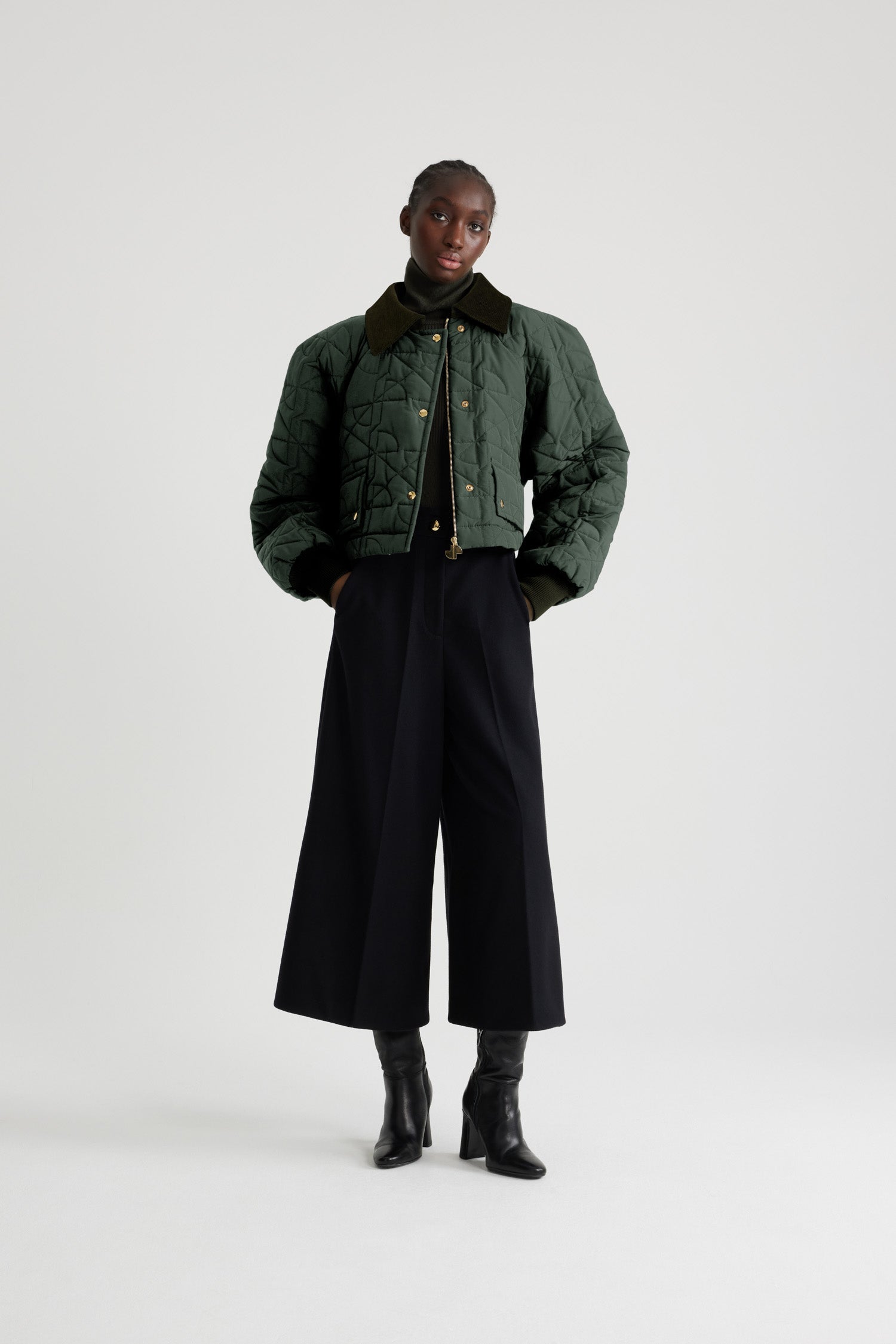 Bomber matelassé court en nylon recyclé