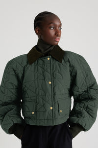 Bomber matelassé court en nylon recyclé
