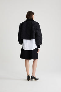 Black / Bomber matelassé court en nylon recyclé