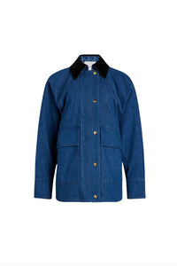 Stonewash / Parka décontractée en denim bio