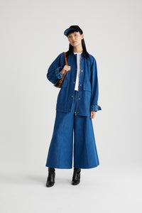Parka décontractée en denim bio