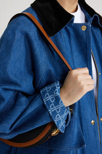 Stonewash / Parka décontractée en denim bio