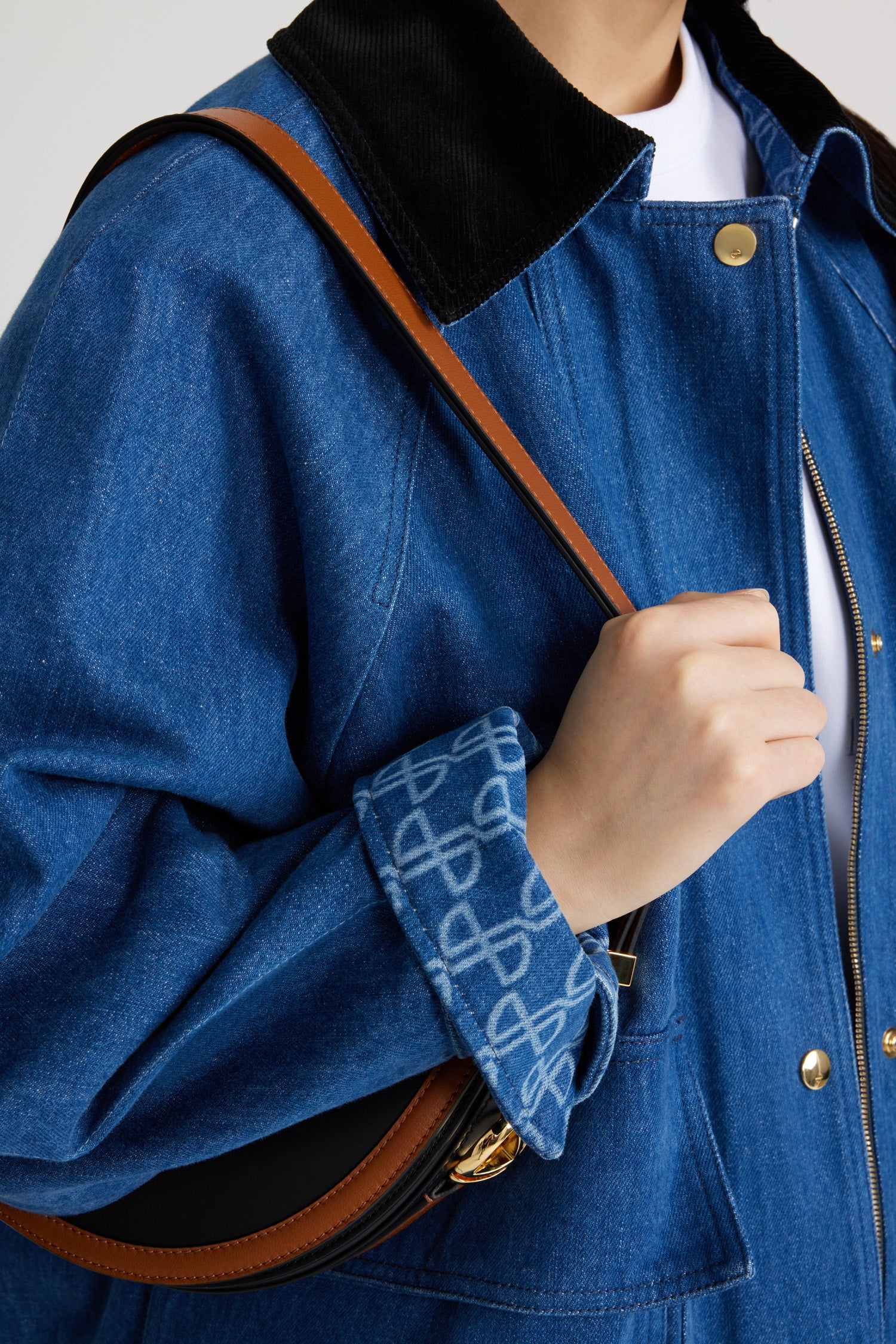 Stonewash / Parka décontractée en denim bio