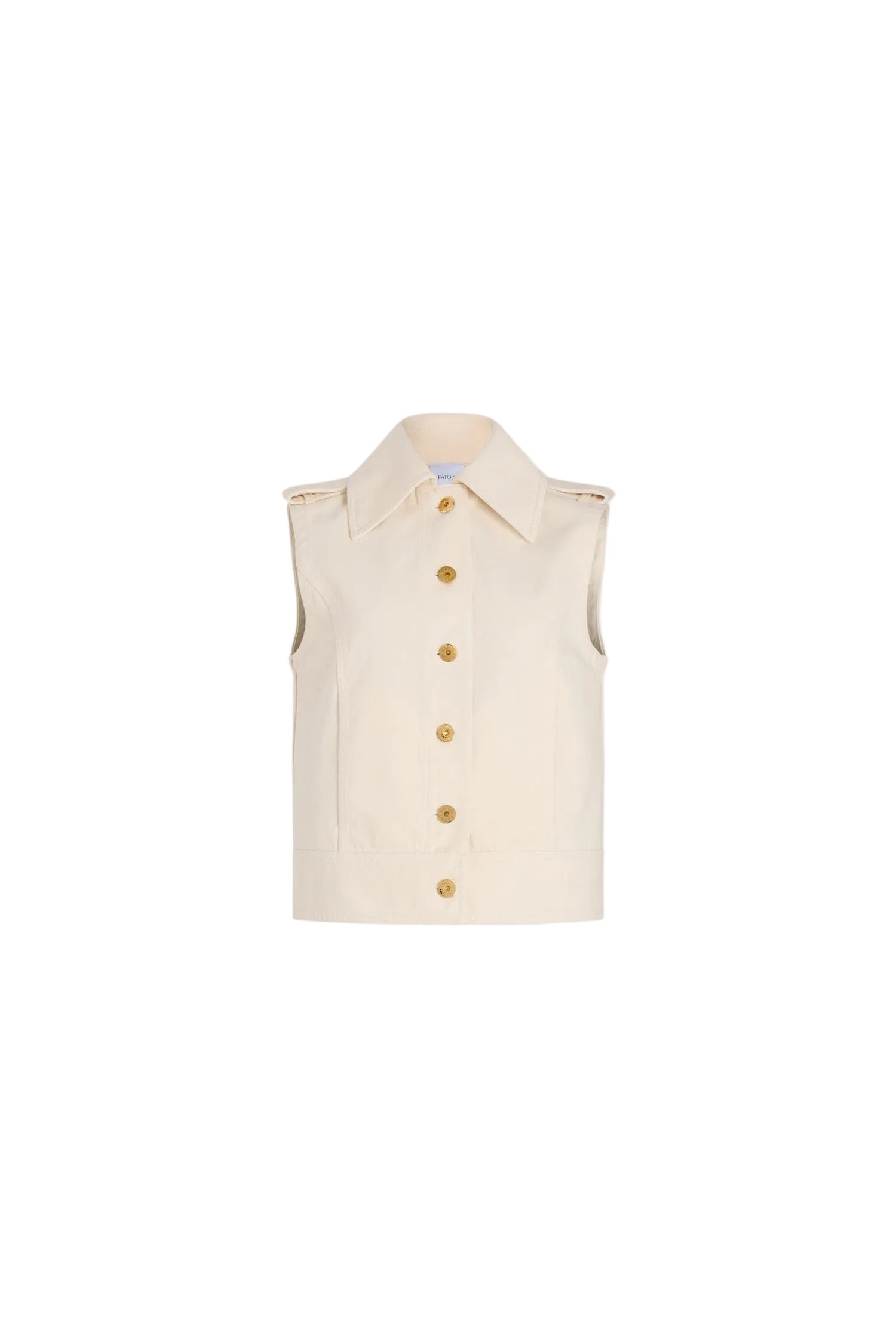 Sleeveless denim jacket - Natural