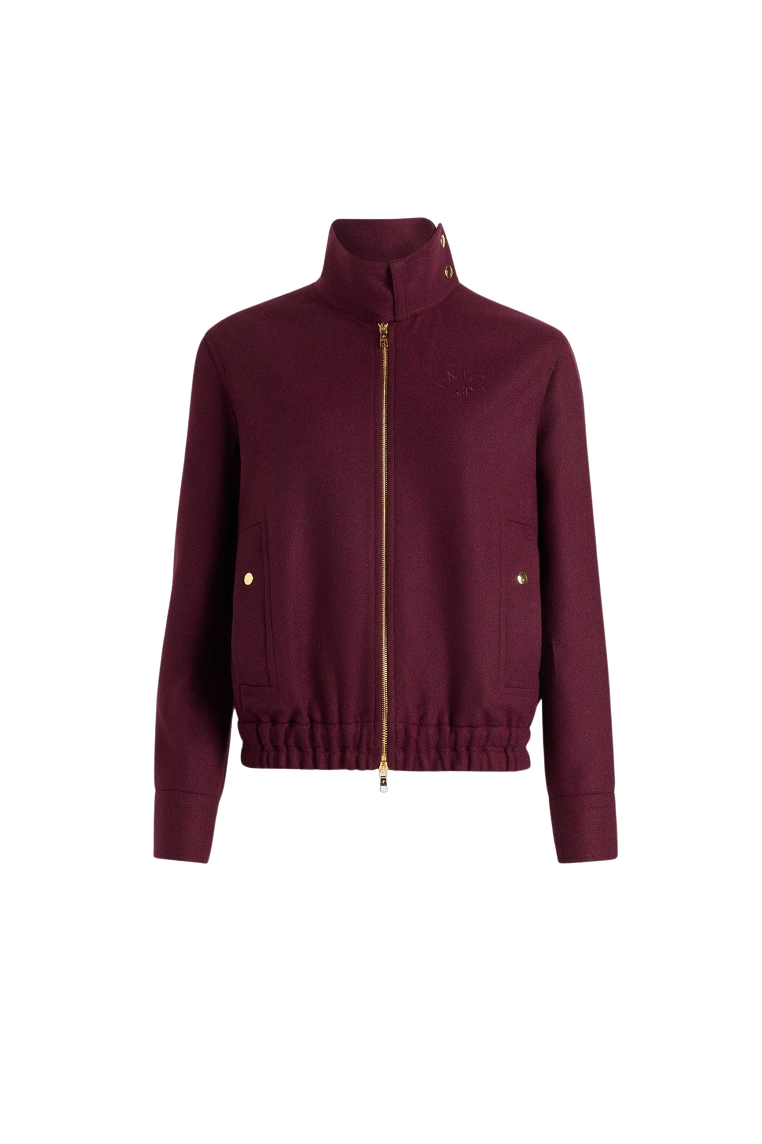 Veste à col montant en flanelle de laine - Syrah