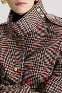 Veste ajustée en flanelle de laine - Prince de Galles