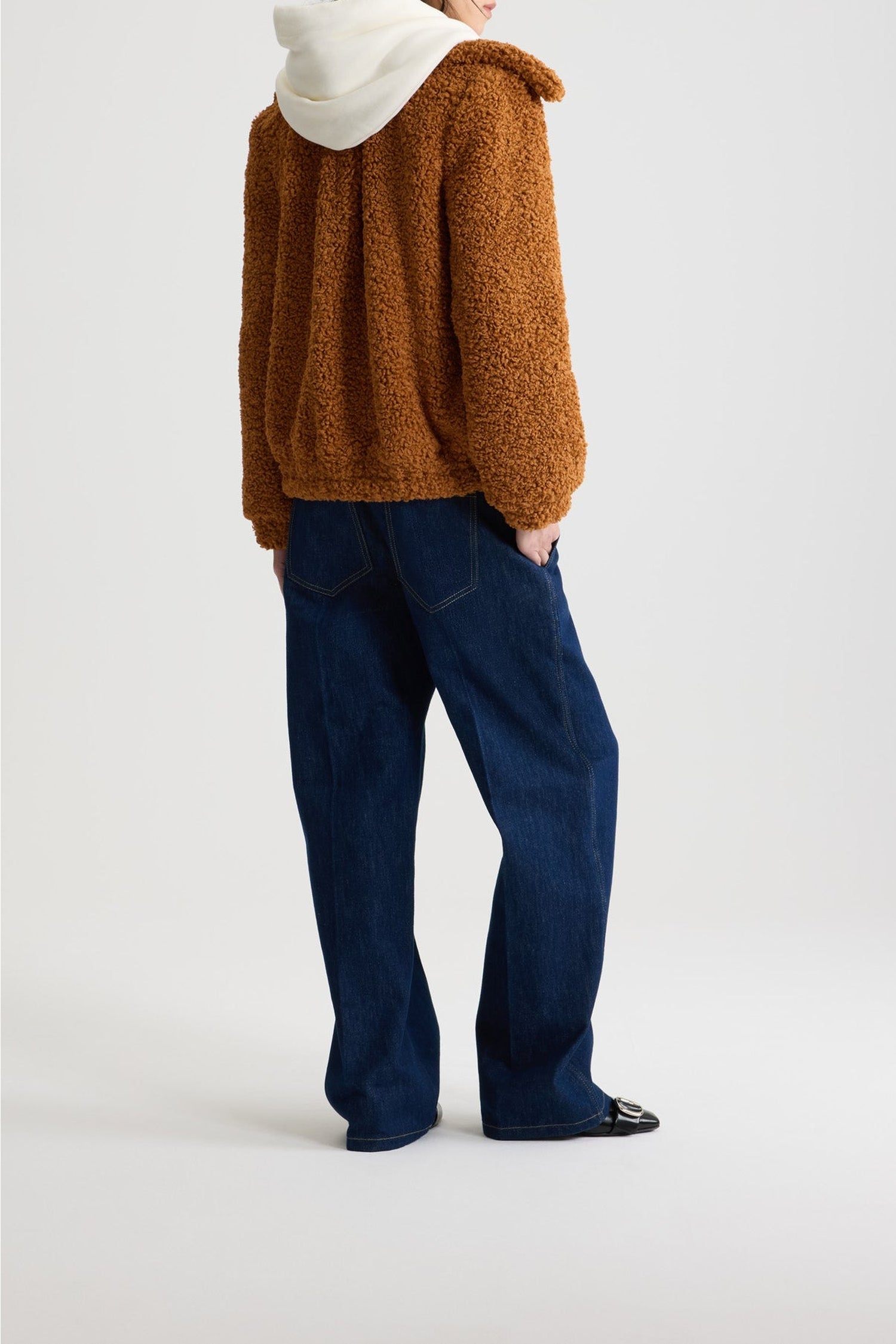 Veste à col montant effet bouclé - Pumpkin