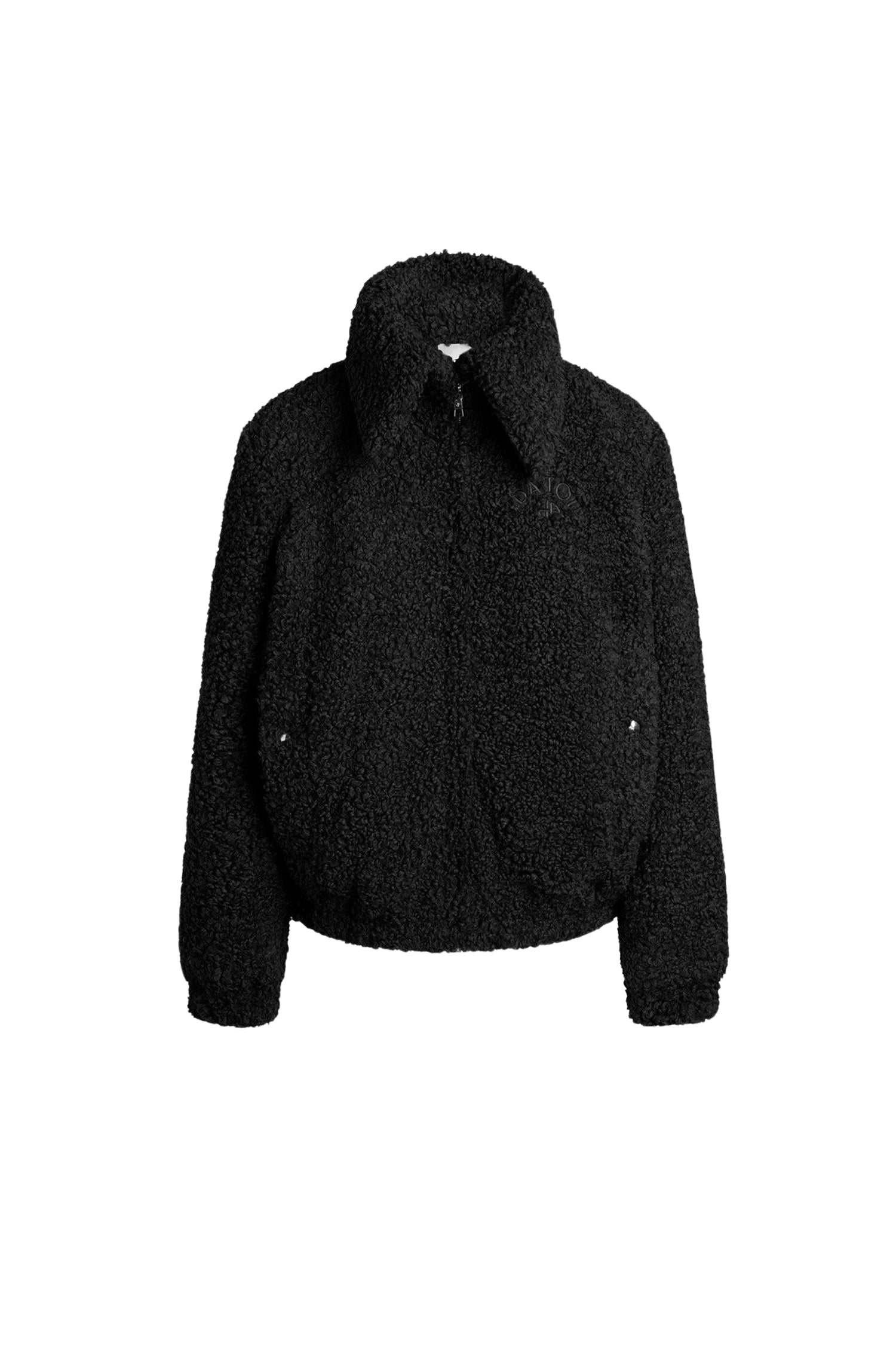 Veste à col montant effet bouclé - Noir