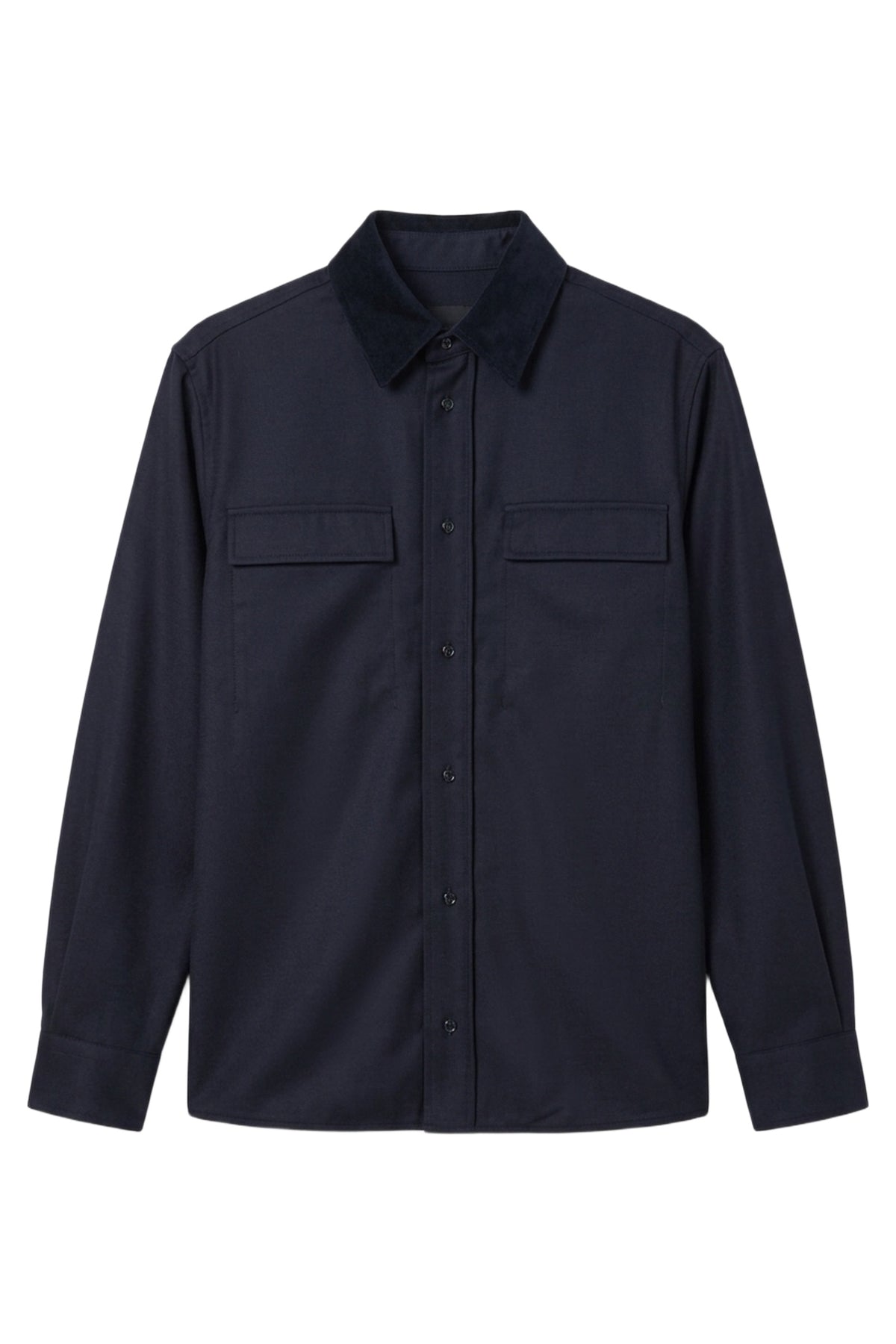 Surchemise en laine - Dark Navy