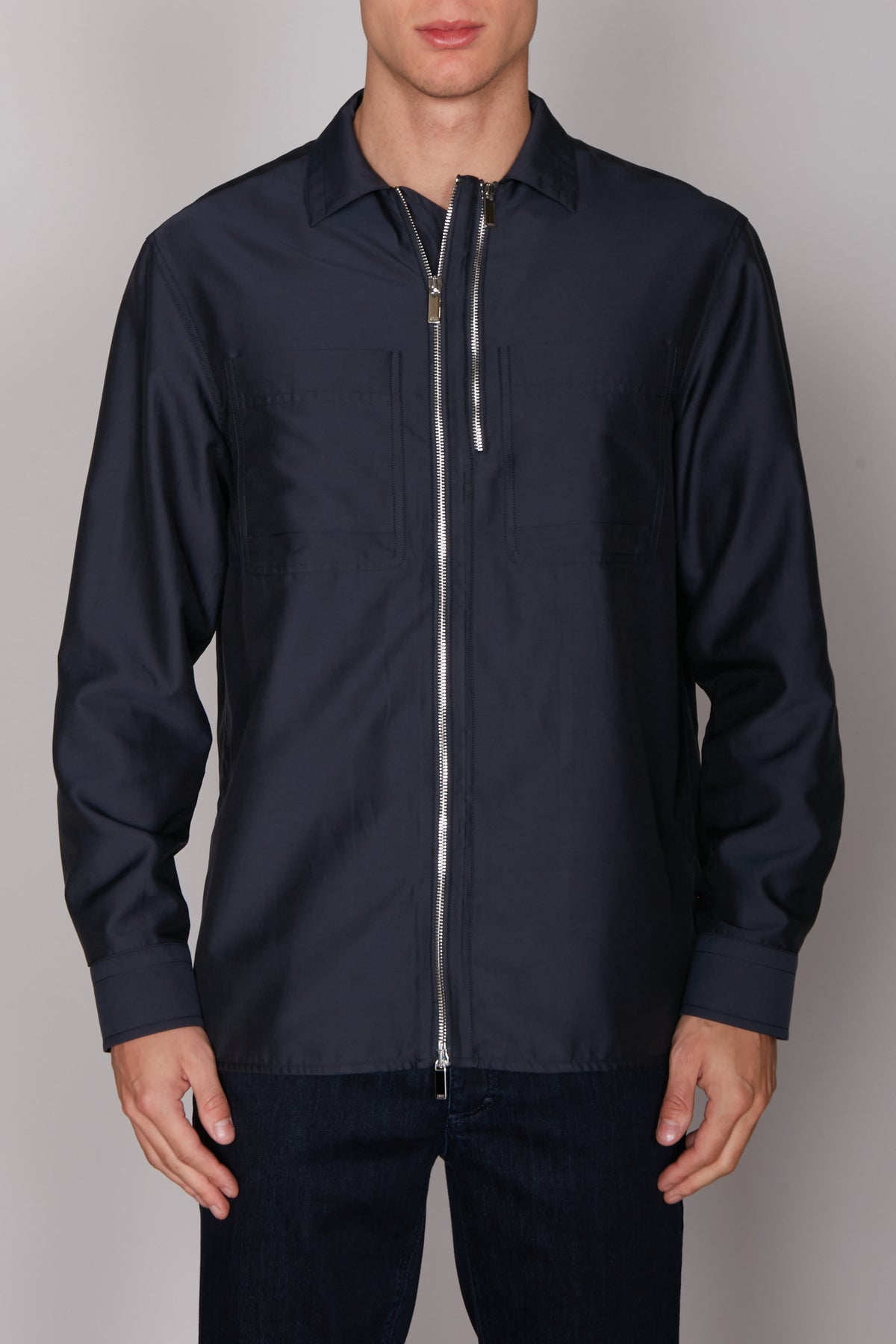 Surchemise à double zip - Dark Navy