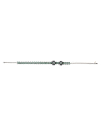 Ova brass belt - Garden green