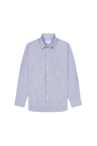 Chemise SRC oversize à rayures - White & Navy Stripe