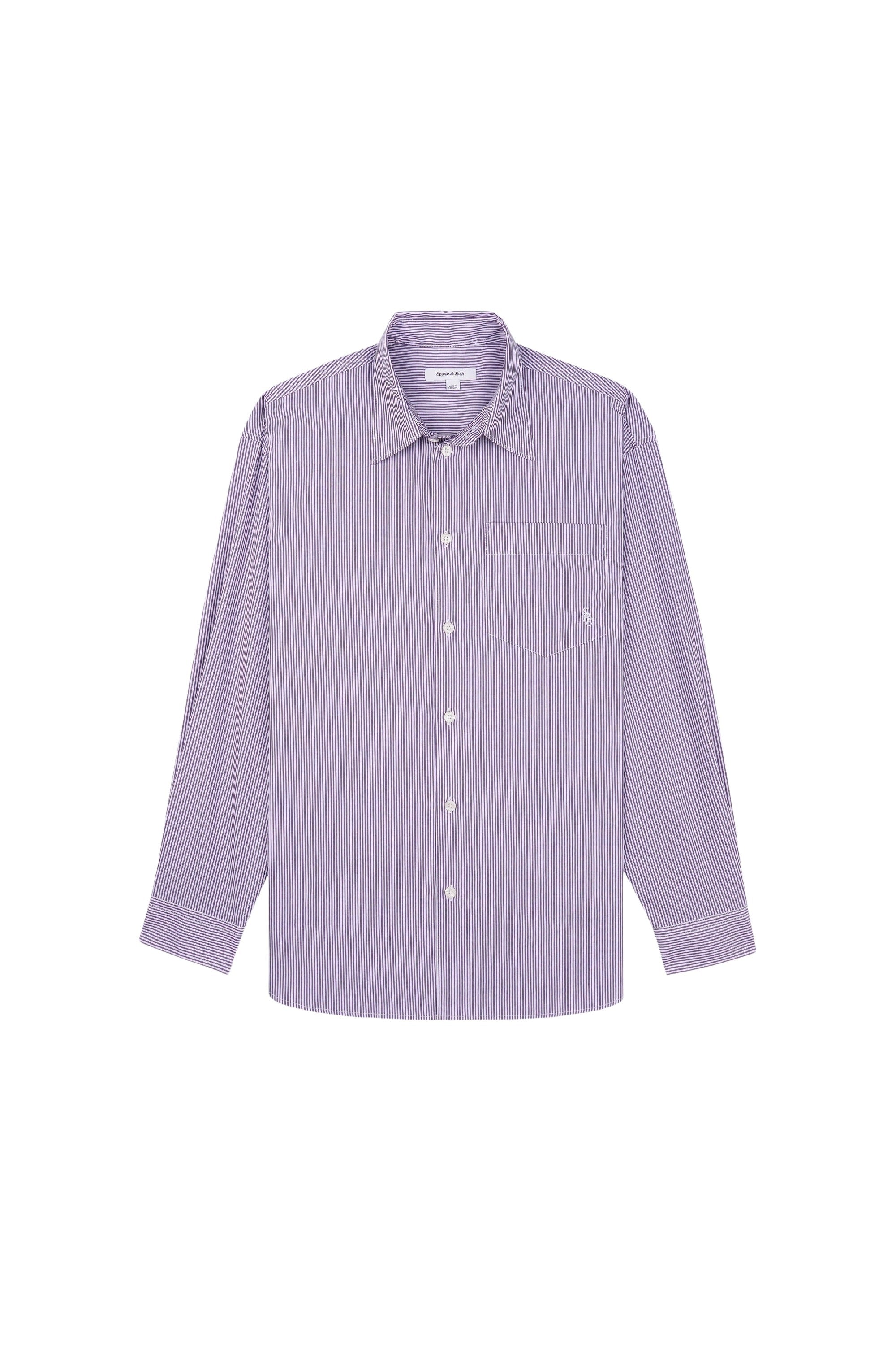 Chemise SRC à rayures - White Purple Stripe