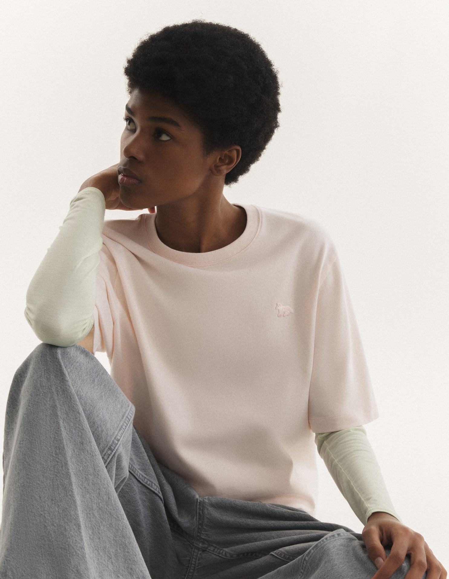 Baby Fox Comfort Tee-Shirt - Mauve