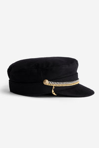 Casquette Béret Laine en laine - Noir