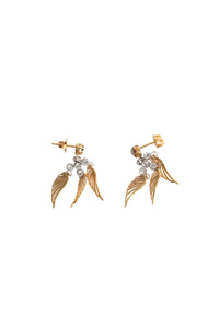 Rock Over Small earrings in brass - Shiny Gold