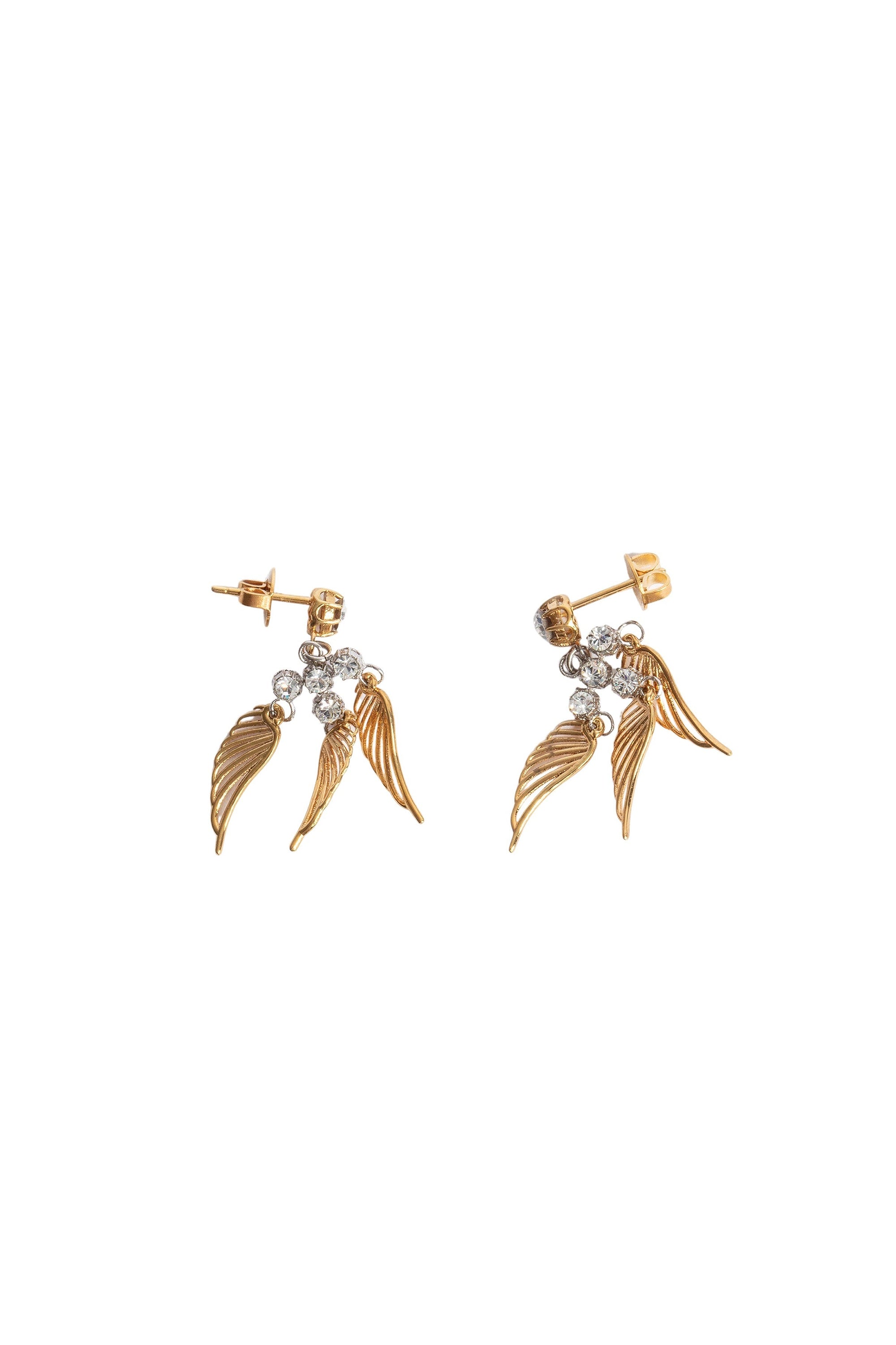 Rock Over Small earrings in brass - Shiny Gold