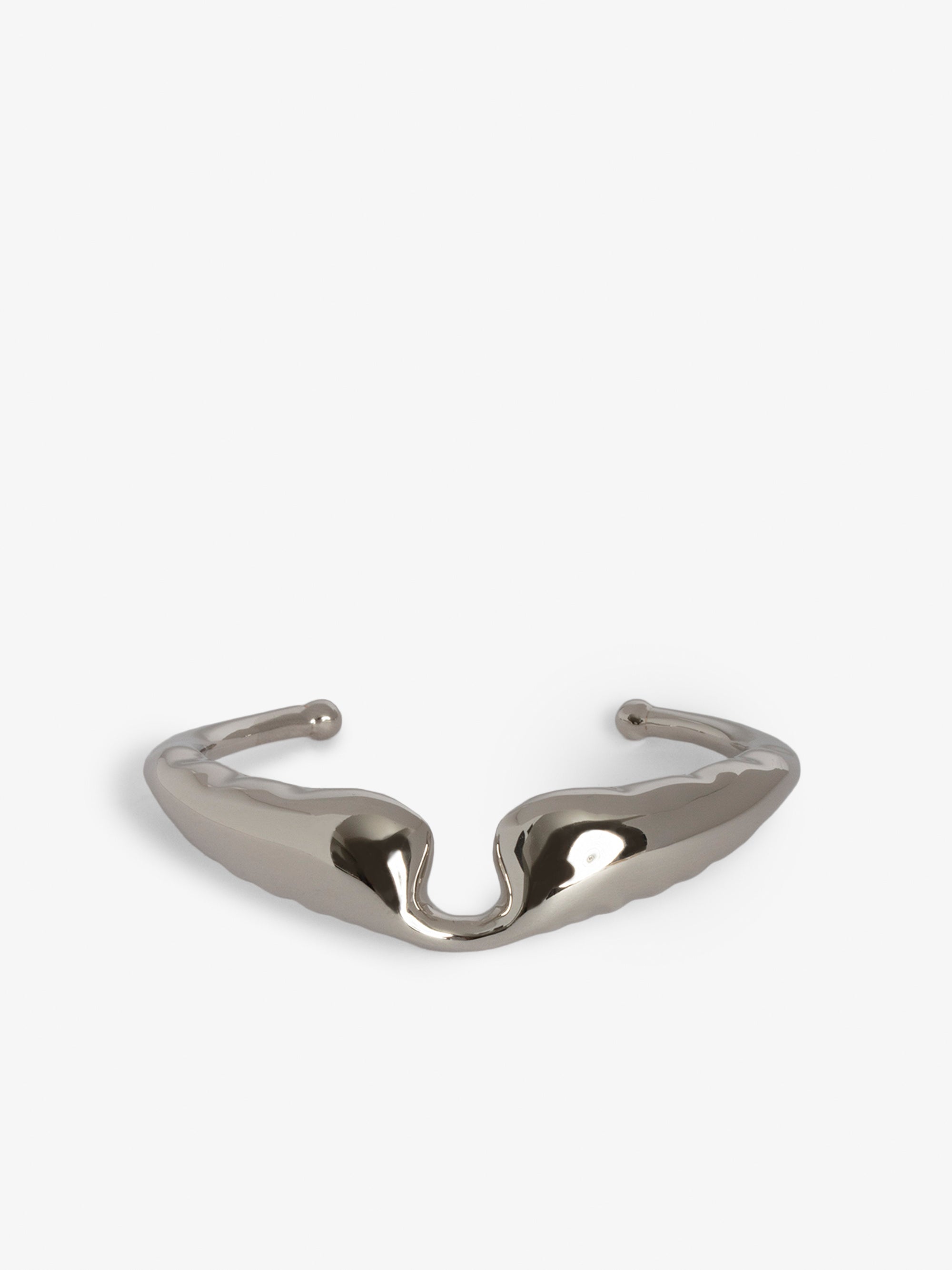 Wings bracelet in brass - Shiny Silver