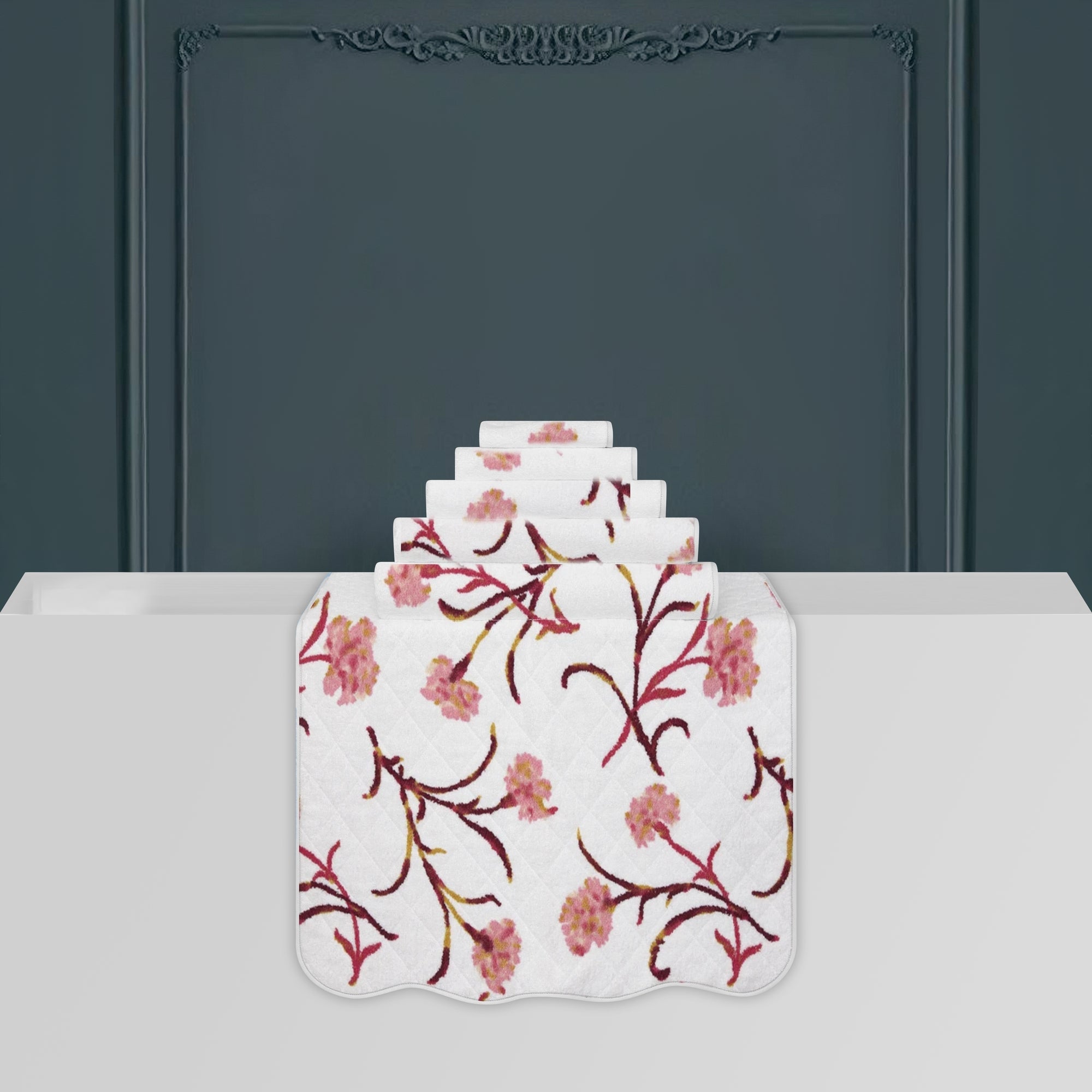 Bath universe Œillet - Pink, Aubergine & Gold