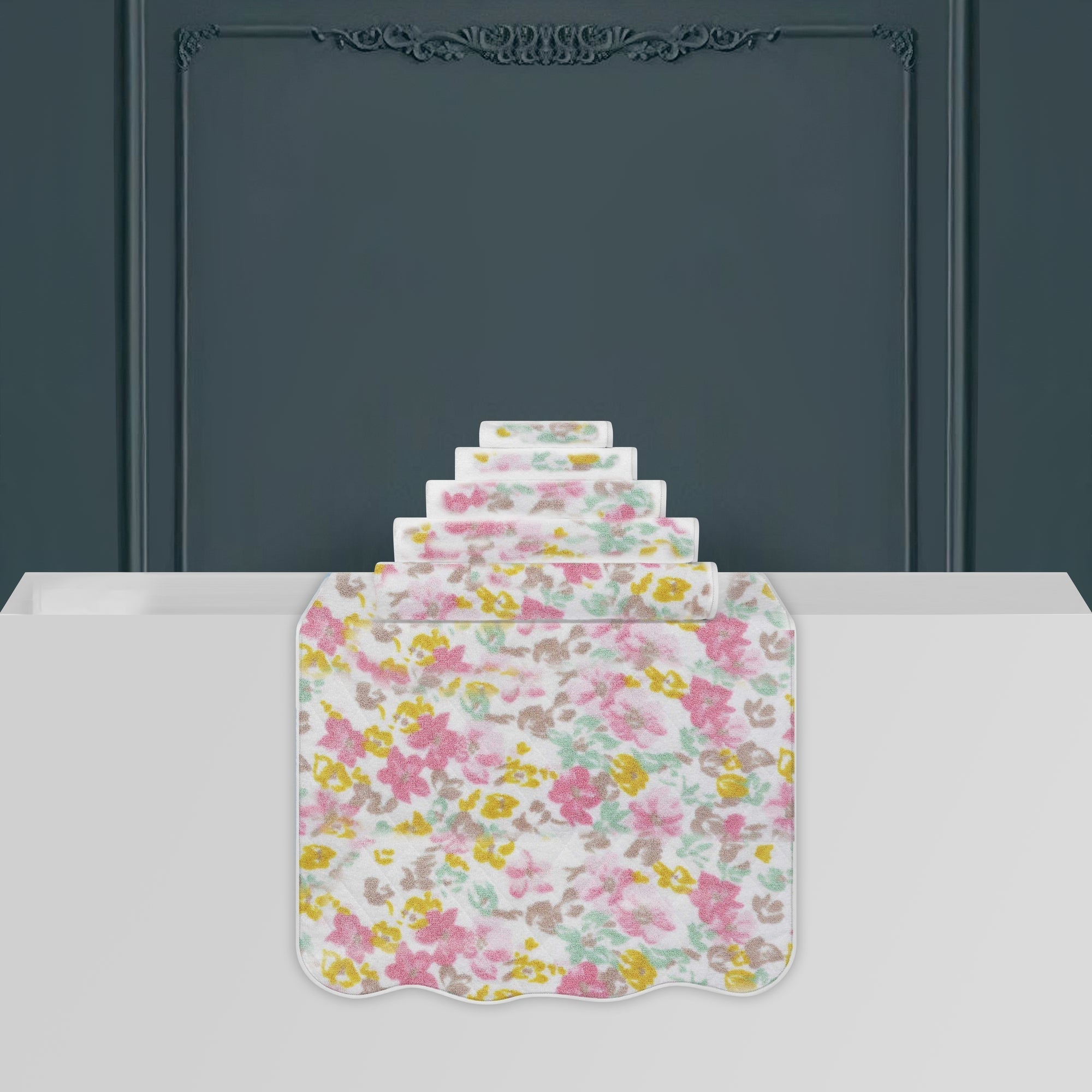 Bath universe Millefleurs - Pink & Green