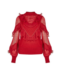 Pull Oeuvre à manches longues - Poppy Red
