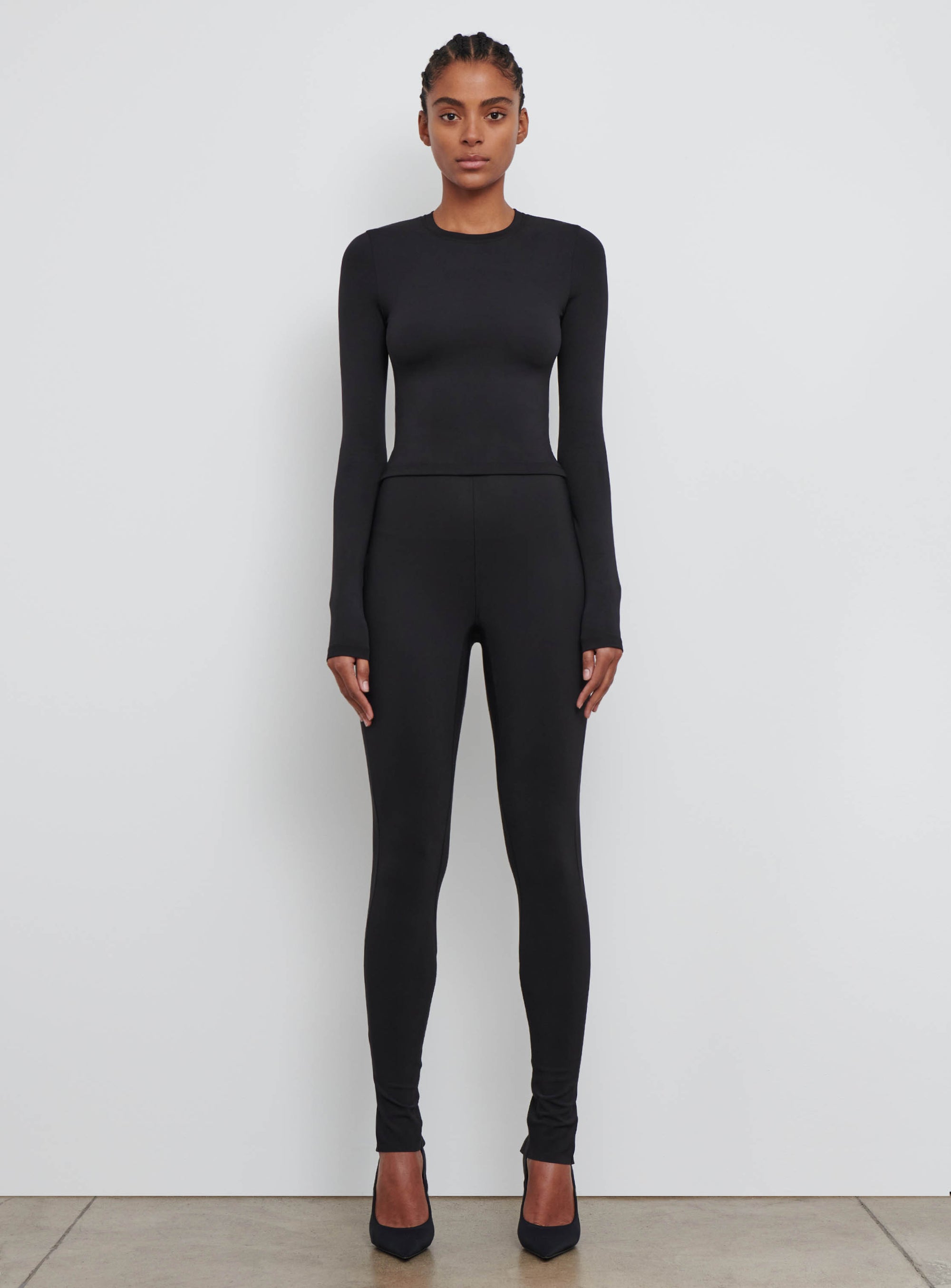 Opaque Long Sleeve Tee - Black