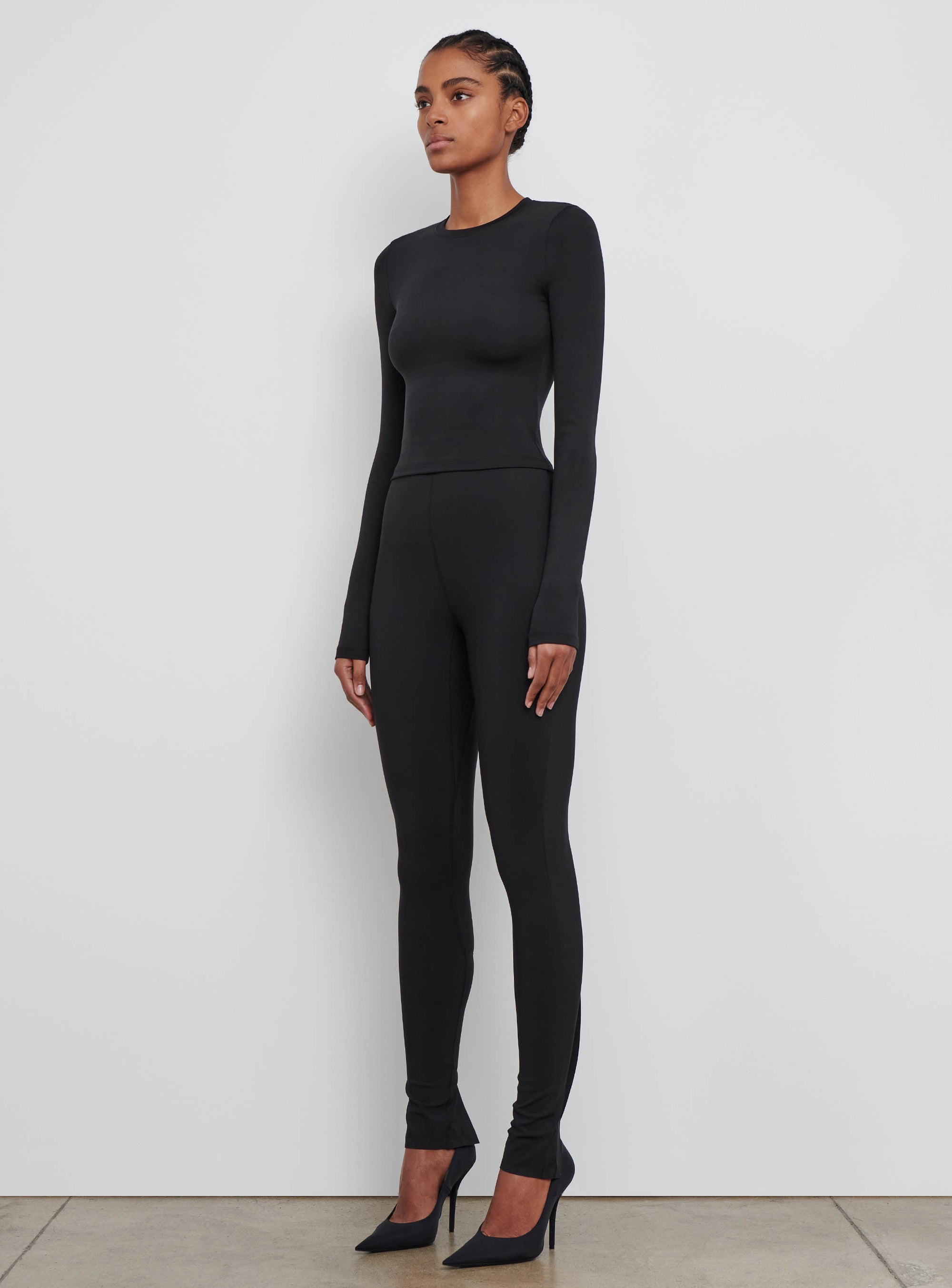 Opaque Long Sleeve Tee - Black