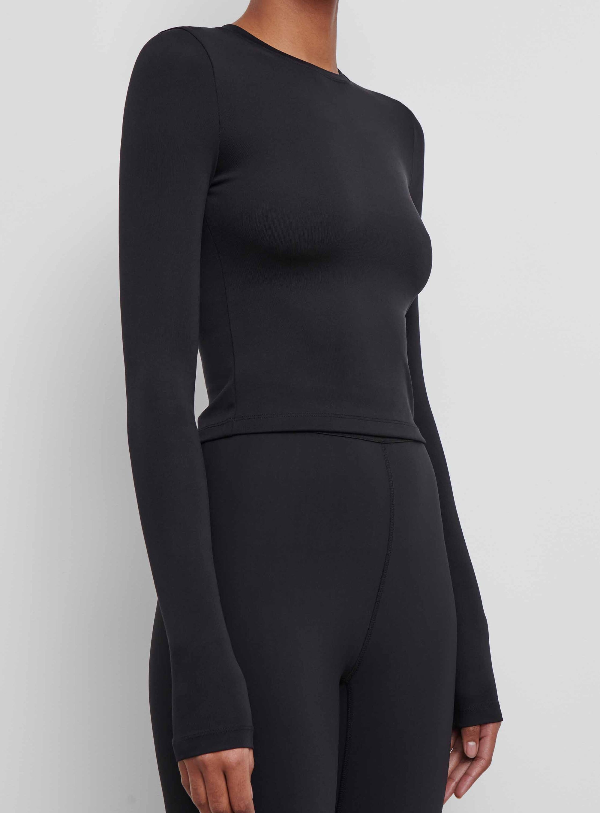 Opaque Long Sleeve Tee - Black