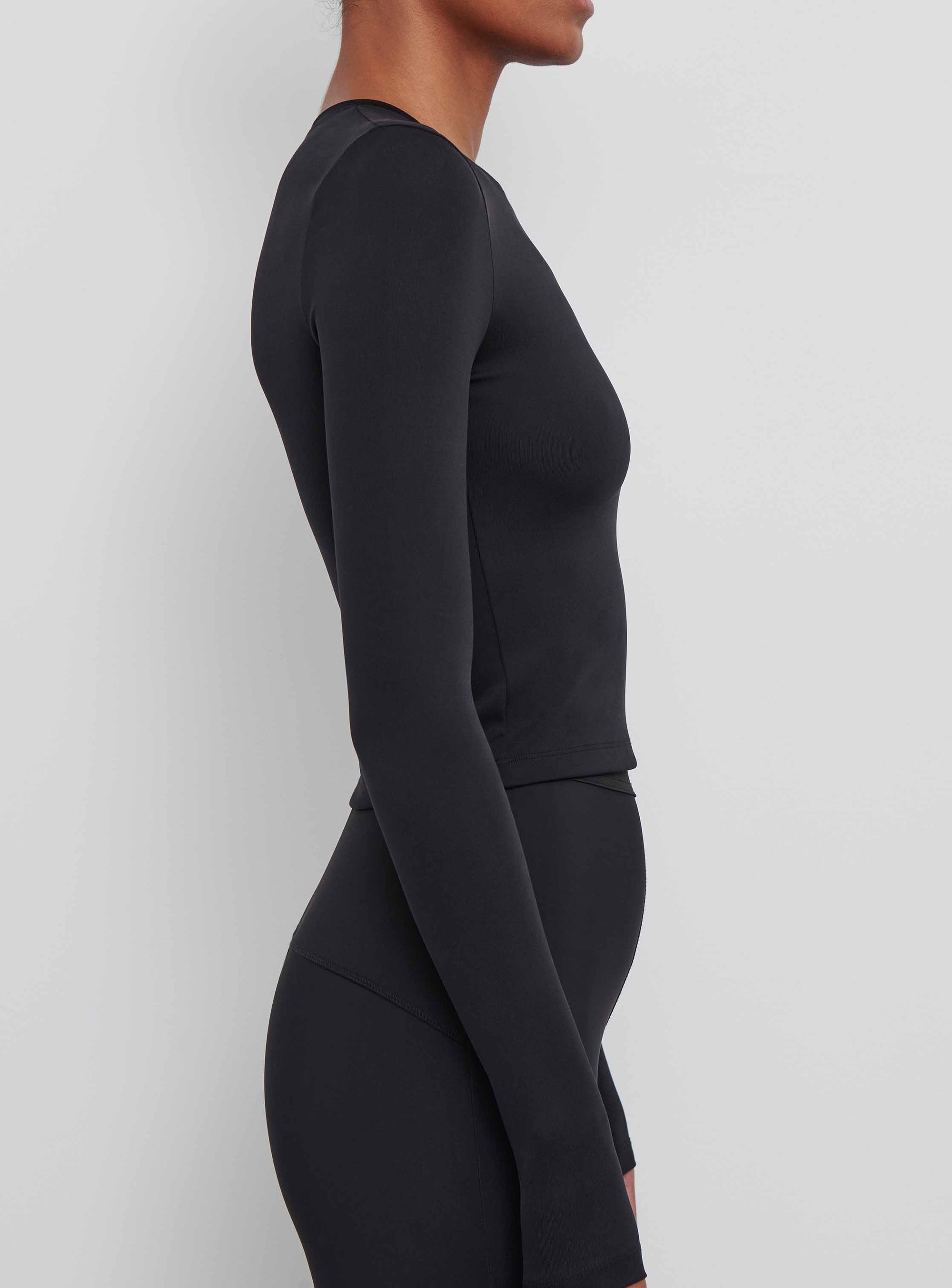 Opaque Long Sleeve Tee - Black