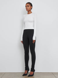 Opaque Long Sleeve Tee - White