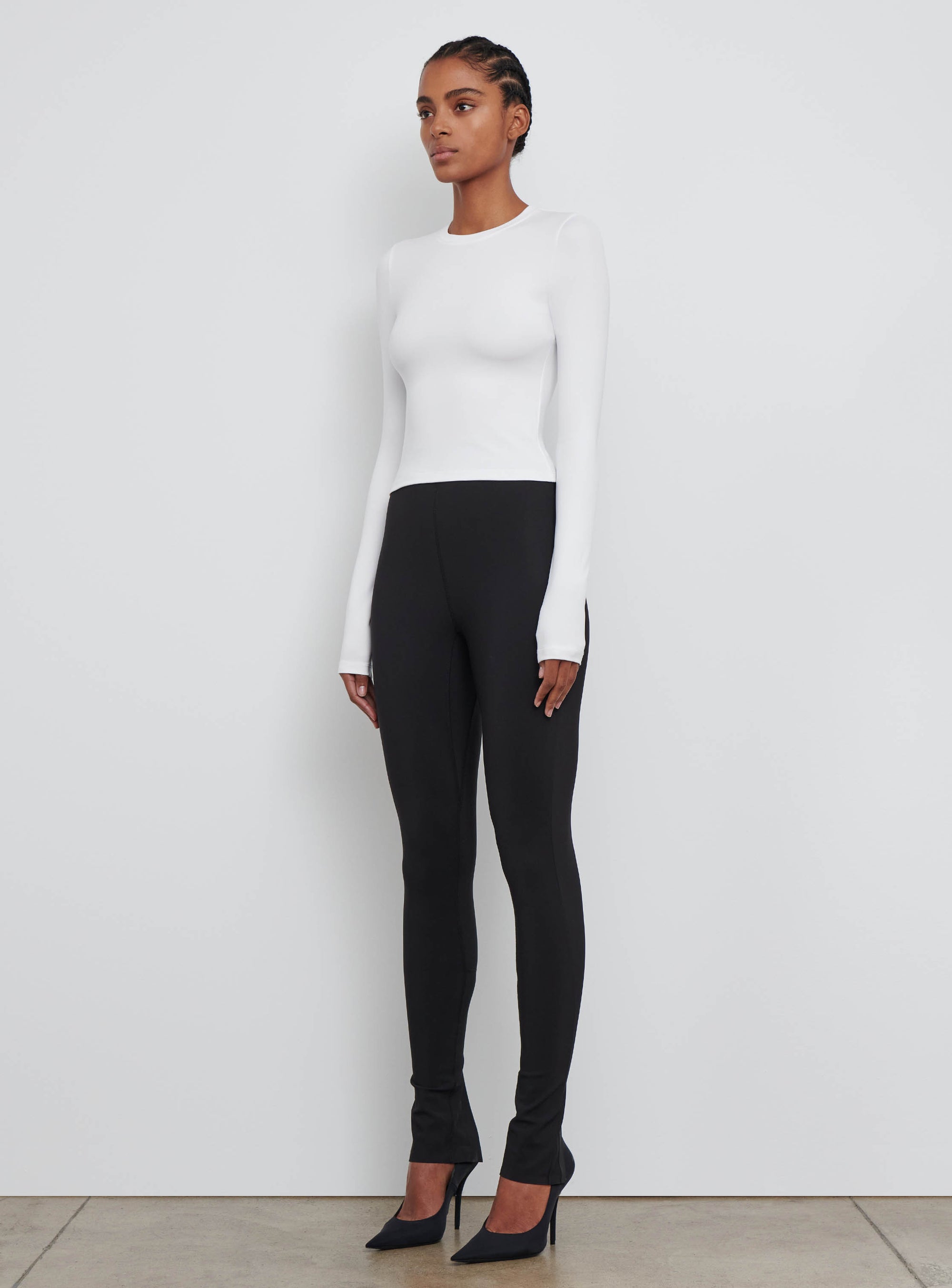 Opaque Long Sleeve Tee - White
