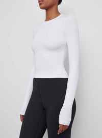 Opaque Long Sleeve Tee - White