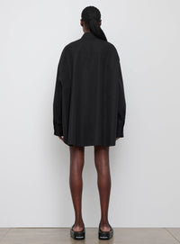 Oversize Shirt Dress Mini - Black