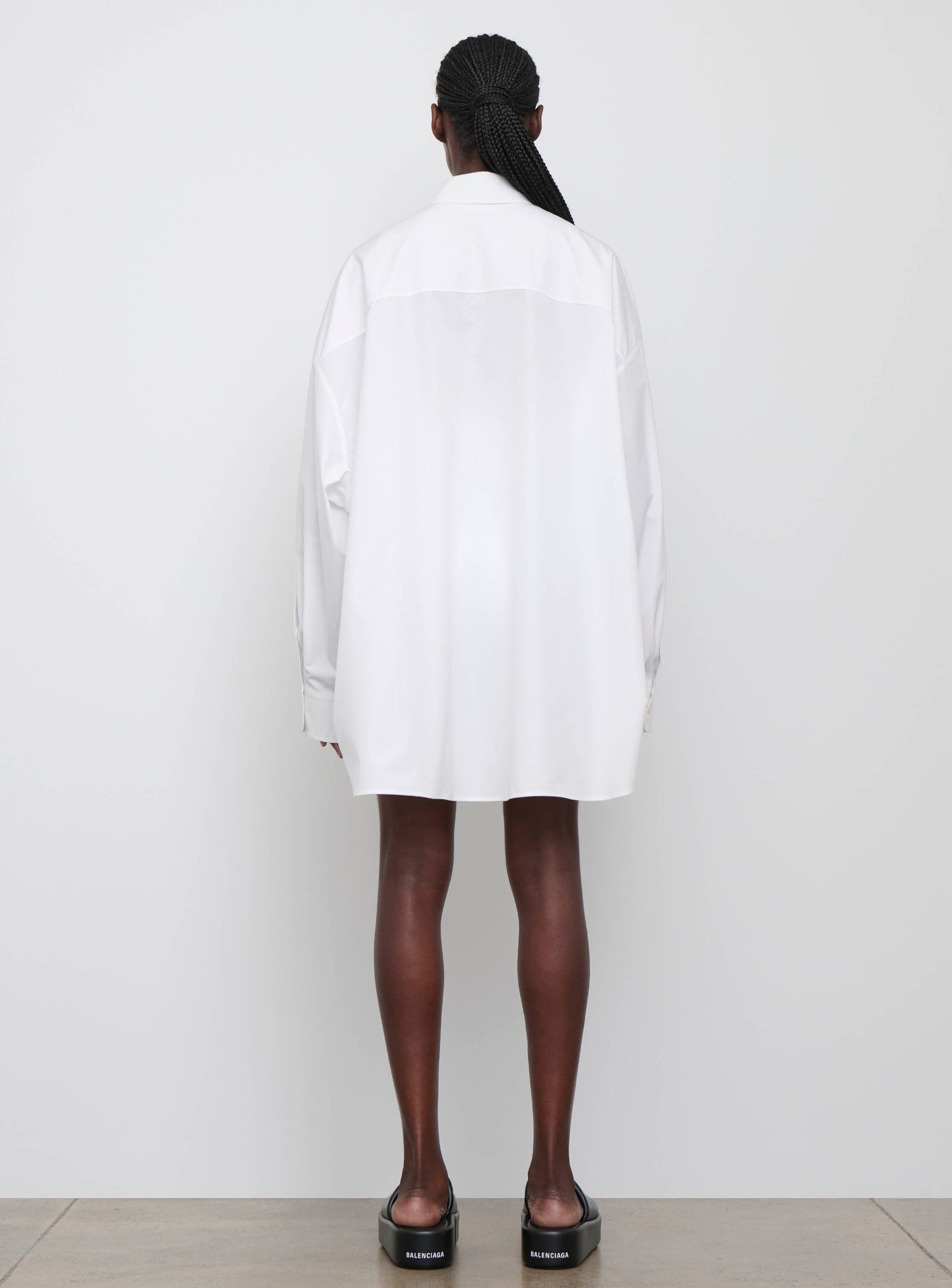 Oversize Shirt Dress Mini - White