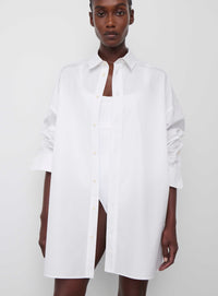 Oversize Shirt Dress Mini - White