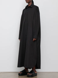 Oversize Shirt Dress - Black