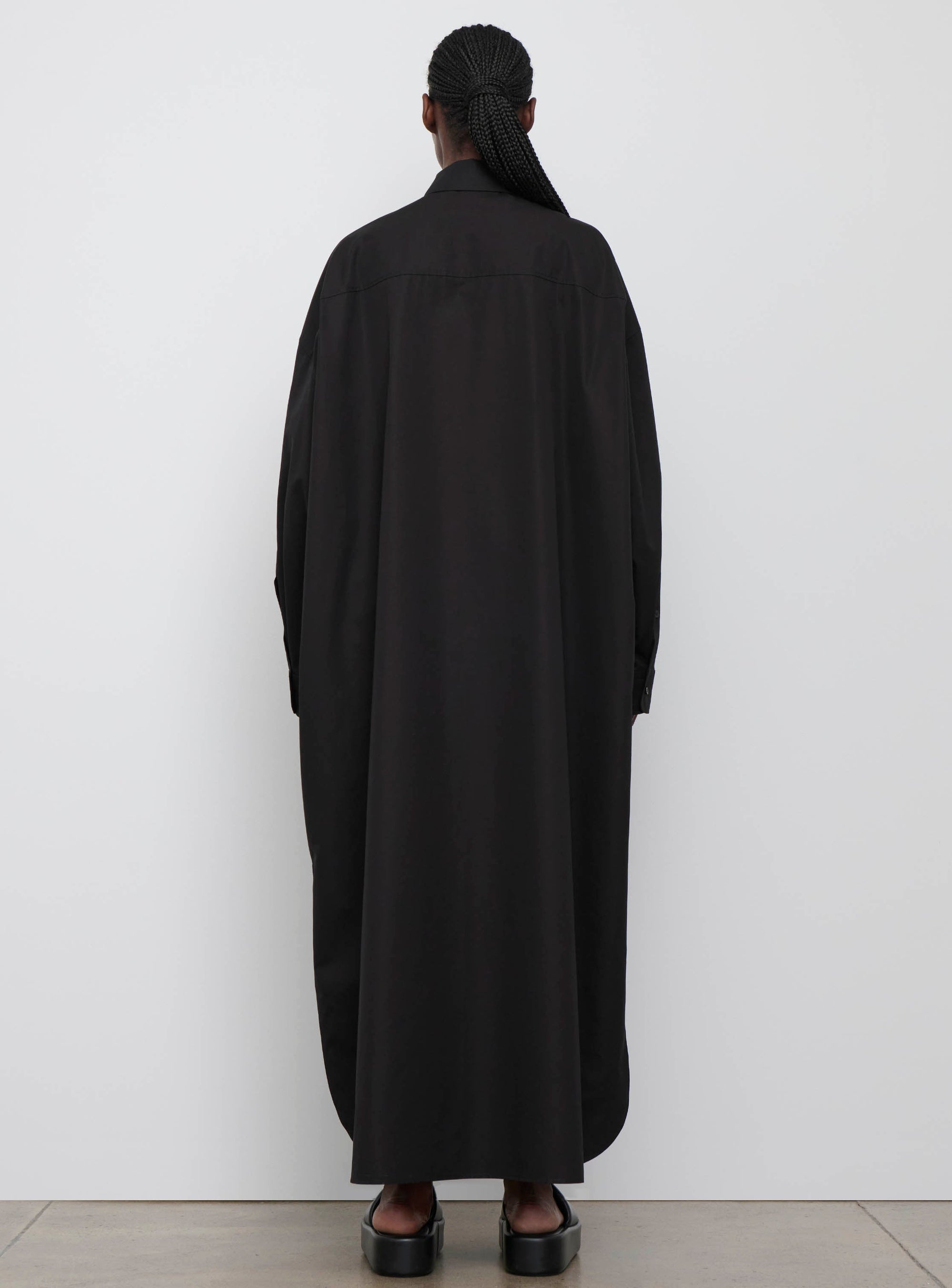 Oversize Shirt Dress - Black