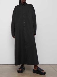 Oversize Shirt Dress - Black
