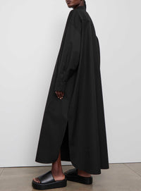 Oversize Shirt Dress - Black