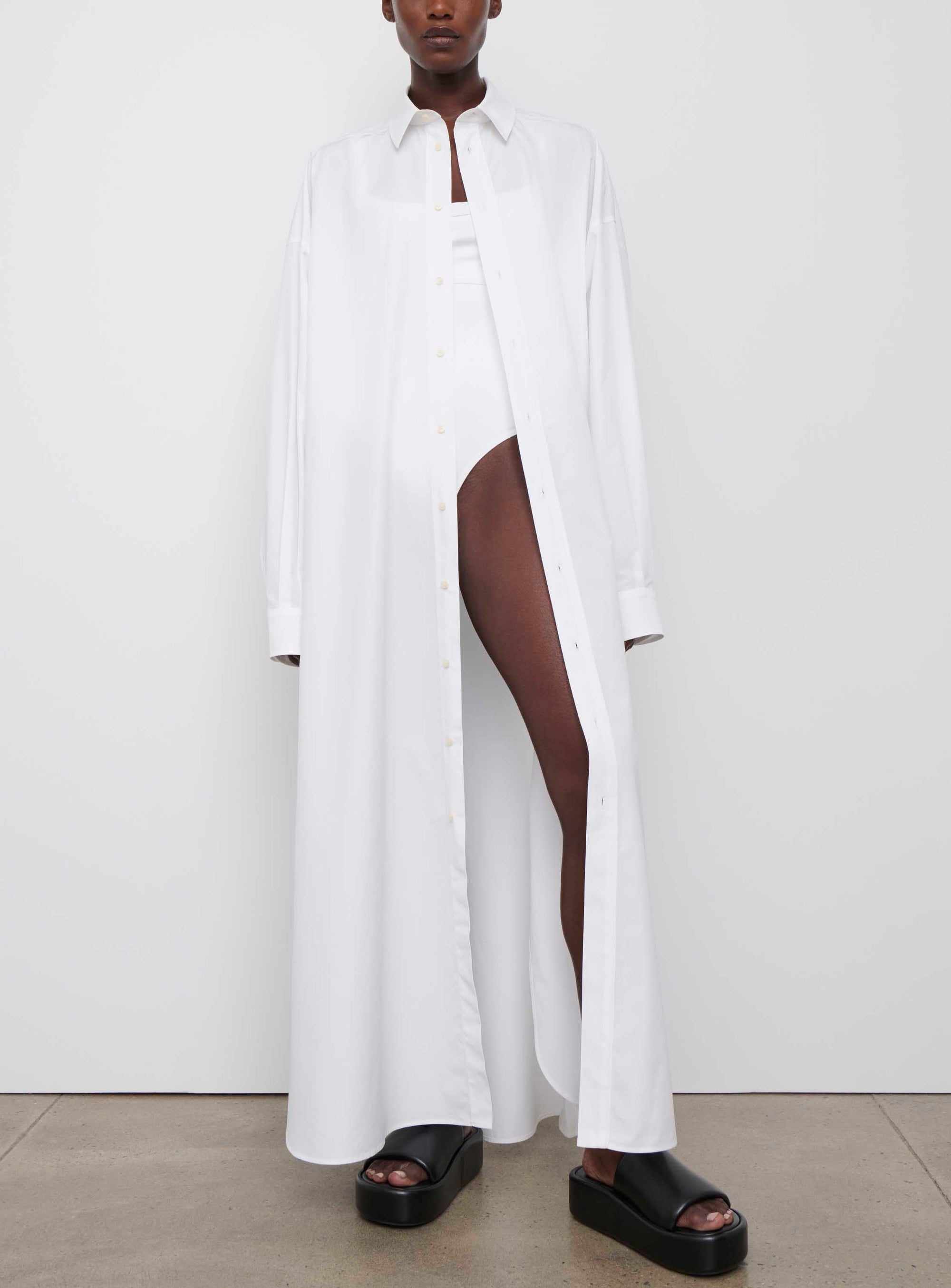 Robe chemise oversize - White