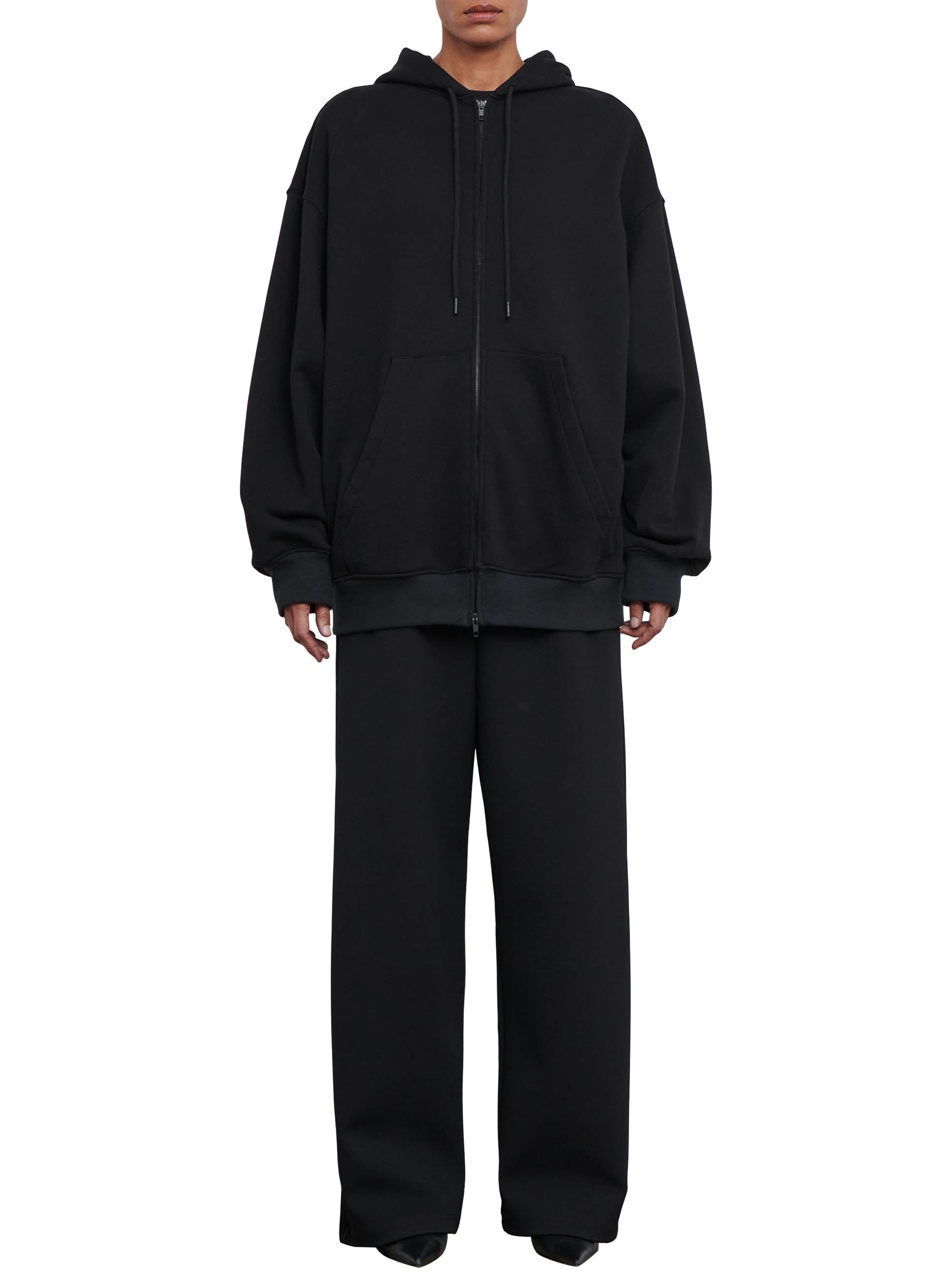 Oversize Zip Hoodie - Black