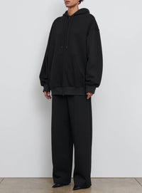 Oversize Zip Hoodie - Black
