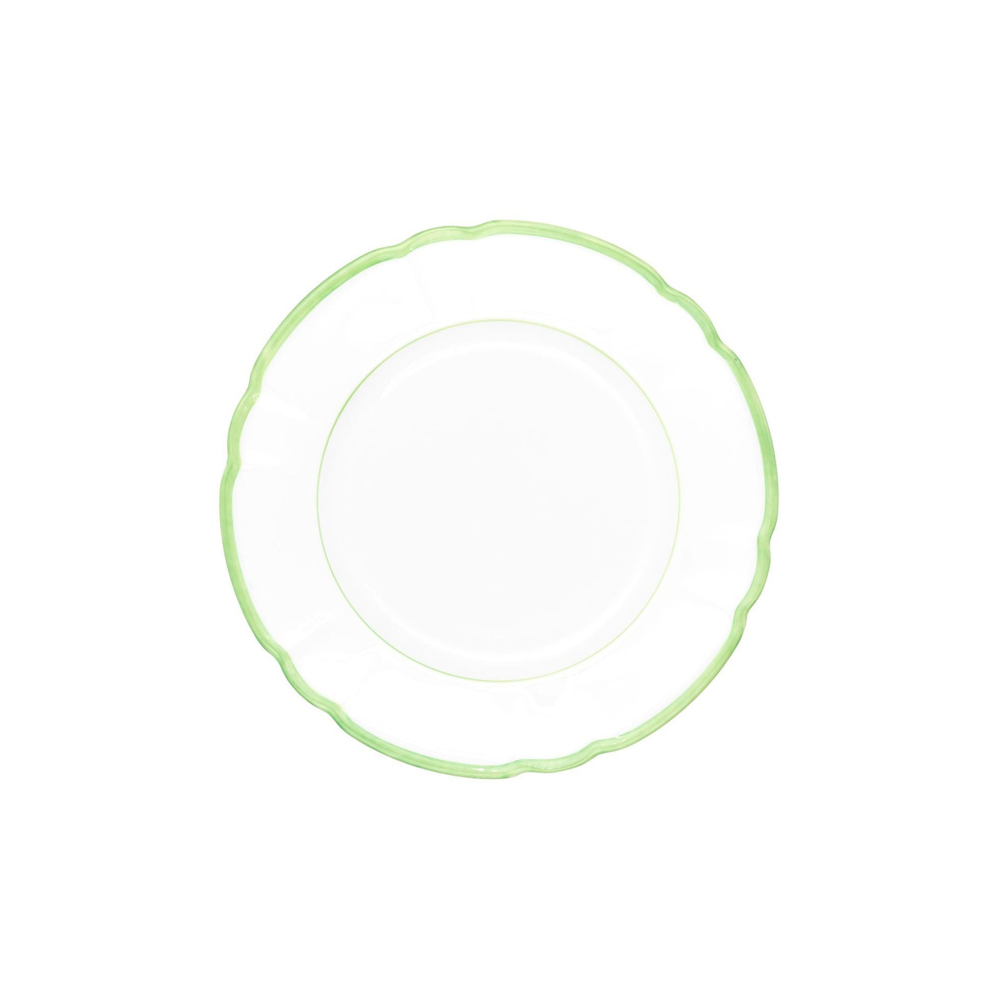 Assiette à dessert Colette Filet couleur en porcelaine - Vert