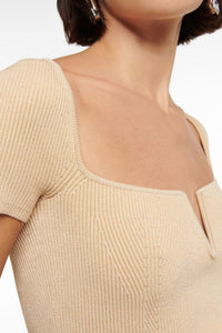 Freya Short Sleeve Dress - Raffia