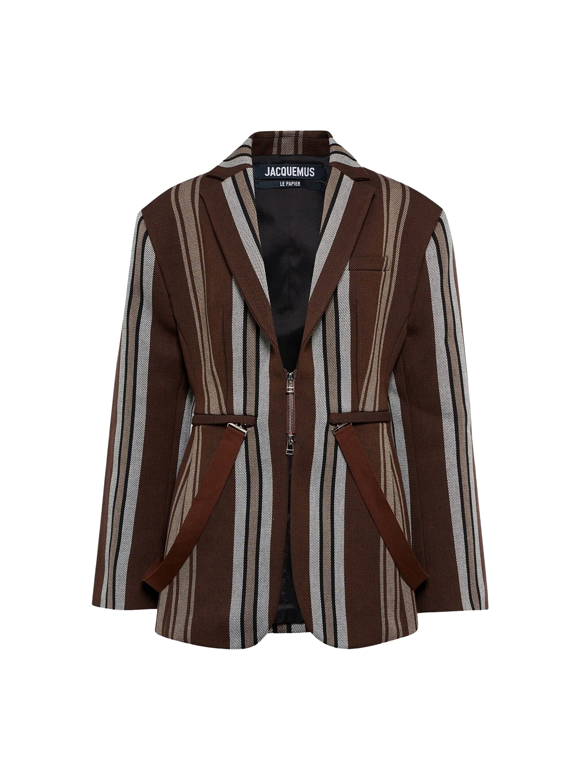 BROWN STRIPES LE MANTEAU FILU
