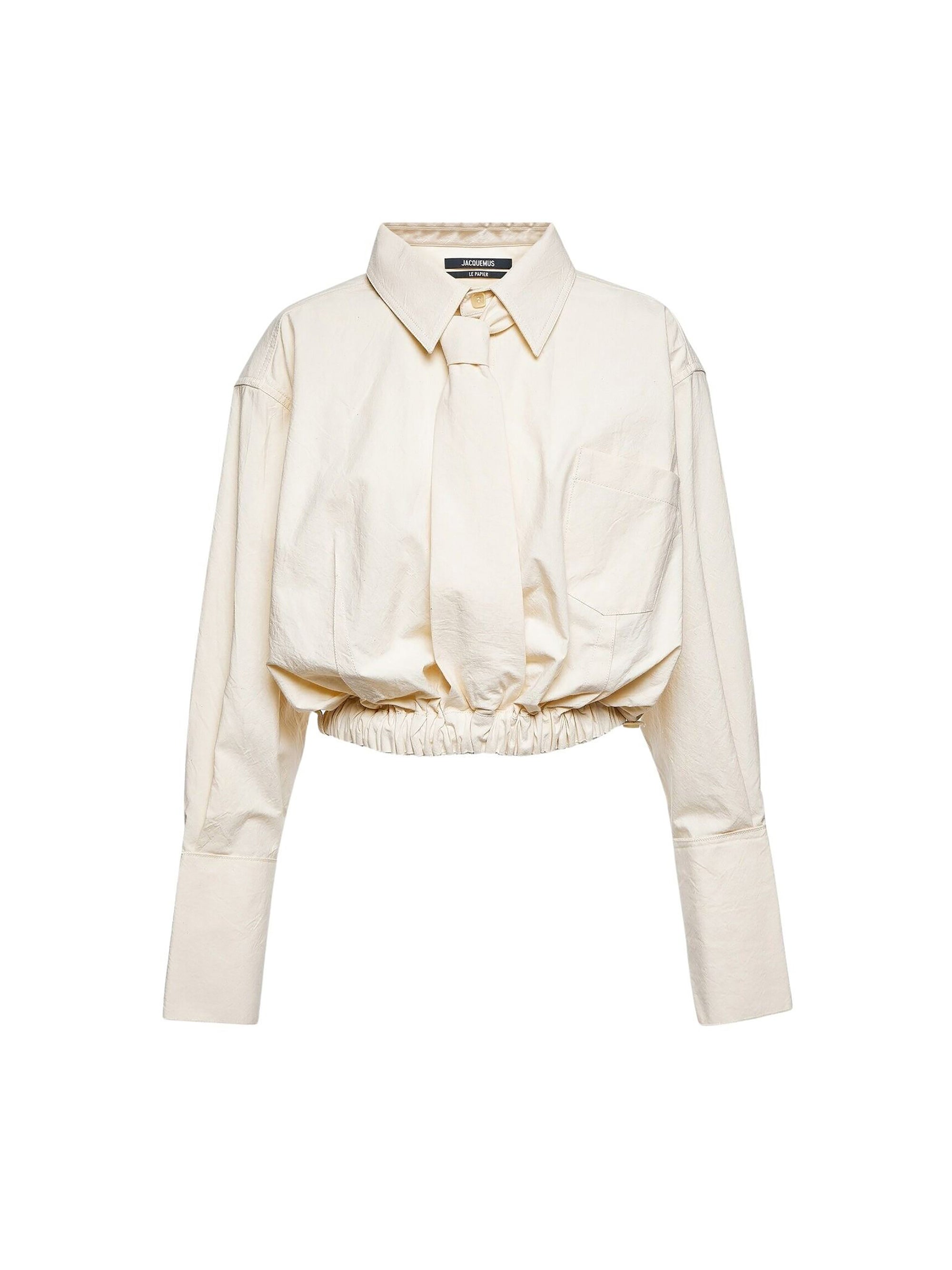 Chemise courte à cravate - Off White